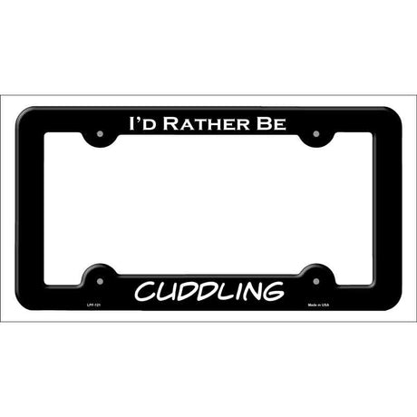 Cuddling Novelty Metal License Plate Frame LPF-121 Black