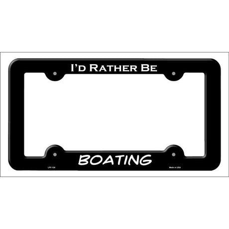 Boating Novelty Metal License Plate Frame LPF-124 Black