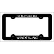 Wrestling Novelty Metal License Plate Frame LPF-125 Black