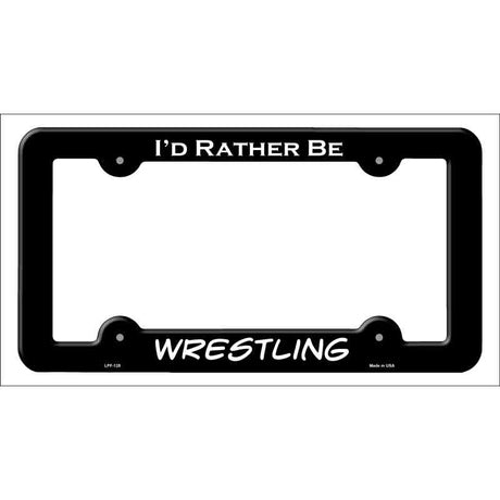 Wrestling Novelty Metal License Plate Frame LPF-125 Black