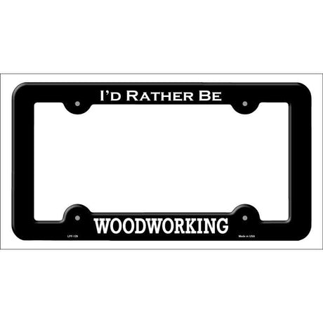 Woodworking Novelty Metal License Plate Frame LPF-129 Black