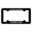 Paddling Novelty Metal License Plate Frame LPF-131 Black