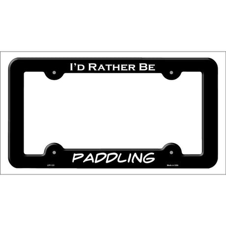 Paddling Novelty Metal License Plate Frame LPF-131 Black