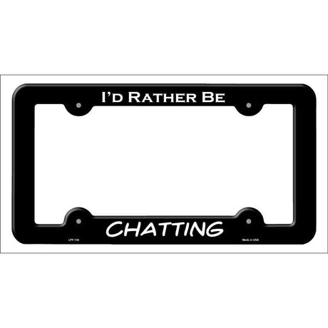 Chatting Novelty Metal License Plate Frame LPF-134 Black