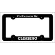 Climbing Novelty Metal License Plate Frame LPF-136 Black