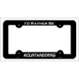 Mountaineering Novelty Metal License Plate Frame LPF-137 Black