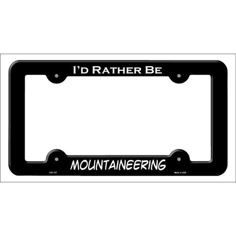 Mountaineering Novelty Metal License Plate Frame LPF-137 Black