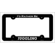 Juggling Novelty Metal License Plate Frame LPF-138 Black