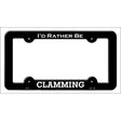 Clamming Novelty Metal License Plate Frame LPF-139 Black