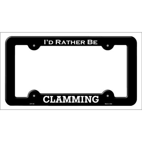 Clamming Novelty Metal License Plate Frame LPF-139 Black