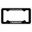 Crabbing Novelty Metal License Plate Frame LPF-140 Black