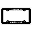 Abseiling Novelty Metal License Plate Frame LPF-142 Black