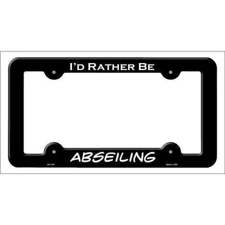 Abseiling Novelty Metal License Plate Frame LPF-142 Black