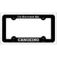 Canoeing Novelty Metal License Plate Frame LPF-144 Black