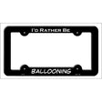 Ballooning Novelty Metal License Plate Frame LPF-149 Black