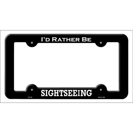 Sightseeing Novelty Metal License Plate Frame LPF-150 Black