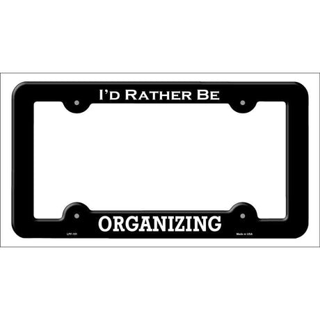 Organizing Novelty Metal License Plate Frame LPF-151 Black