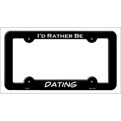 Dating Novelty Metal License Plate Frame LPF-153 Black