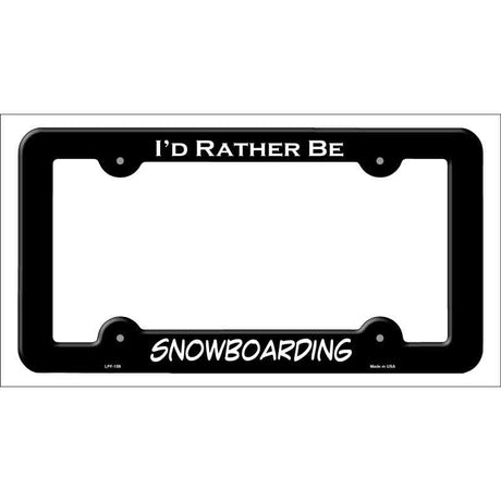 Snowboarding Novelty Metal License Plate Frame LPF-159 Black