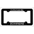 Scavenging Novelty Metal License Plate Frame LPF-160 Black