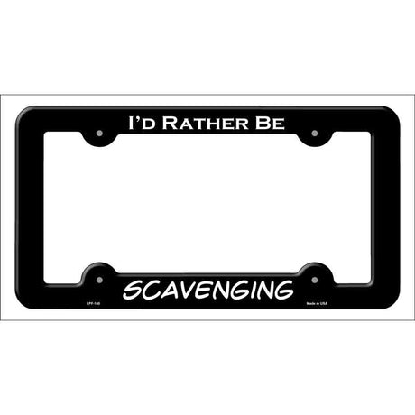 Scavenging Novelty Metal License Plate Frame LPF-160 Black