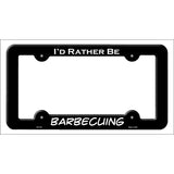 Barbecuing Novelty Metal License Plate Frame LPF-164 Black