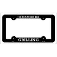 Grilling Novelty Metal License Plate Frame LPF-165 Black