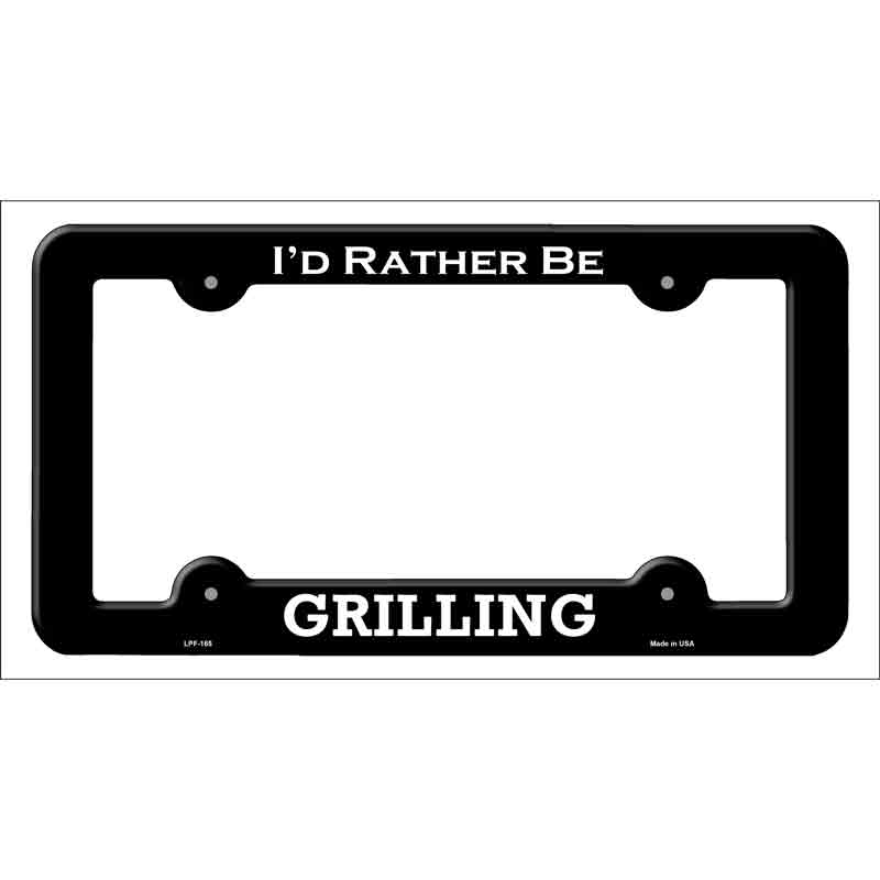 Grilling Novelty Metal License Plate Frame LPF-165 Black