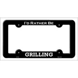 Grilling Novelty Metal License Plate Frame LPF-165 Black