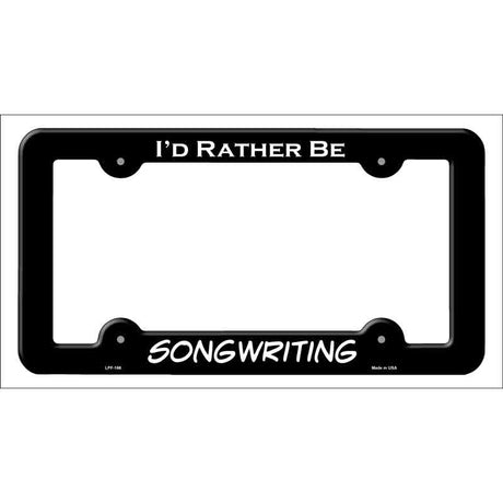 Songwriting Novelty Metal License Plate Frame LPF-166 Black