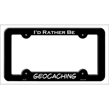 Geocaching Novelty Metal License Plate Frame LPF-168 Black