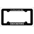 Crocheting Novelty Metal License Plate Frame LPF-169 Black