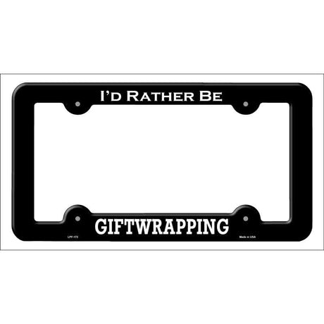 Giftwrapping Novelty Metal License Plate Frame LPF-173 Black