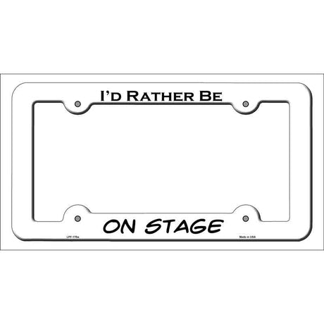 On Stage Novelty Metal License Plate Frame LPF-175 White