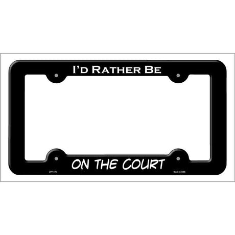 On The Court Novelty Metal License Plate Frame LPF-176 Black