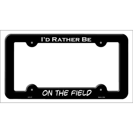 On The Field Novelty Metal License Plate Frame LPF-177 Black