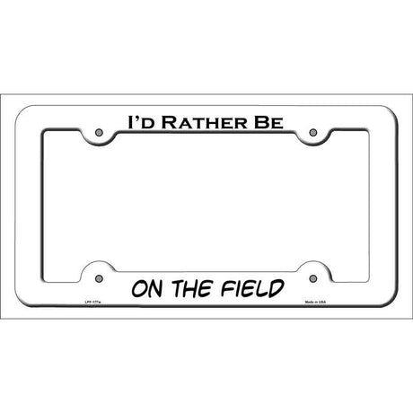 On The Field Novelty Metal License Plate Frame LPF-177 White