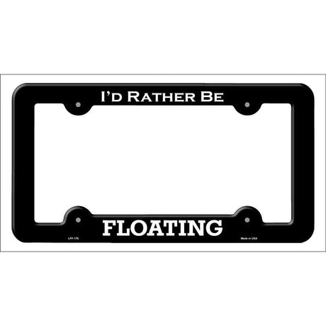 Floating Novelty Metal License Plate Frame LPF-179 Black