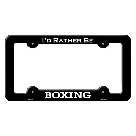 Boxing Novelty Metal License Plate Frame LPF-180 Black