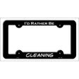 Cleaning Novelty Metal License Plate Frame LPF-183 Black