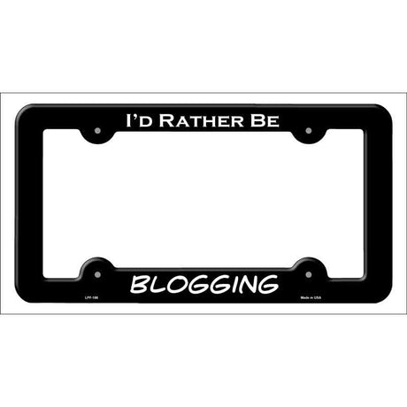 Blogging Novelty Metal License Plate Frame LPF-186 Black