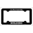 Building Novelty Metal License Plate Frame LPF-188 Black