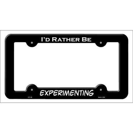 Experimenting Novelty Metal License Plate Frame LPF-189 Black