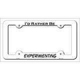 Experimenting Novelty Metal License Plate Frame LPF-189 White