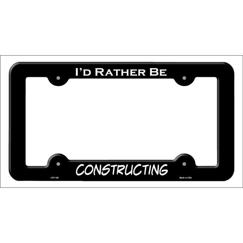 Constructing Novelty Metal License Plate Frame LPF-190 Black