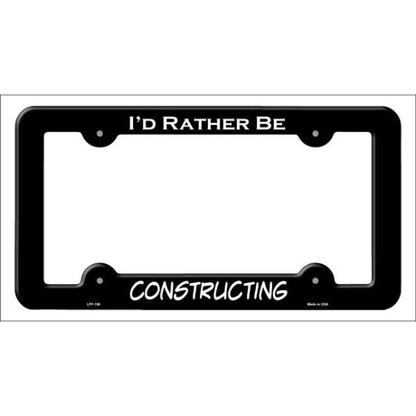 Constructing Novelty Metal License Plate Frame LPF-190 Black