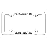 Constructing Novelty Metal License Plate Frame LPF-190 White