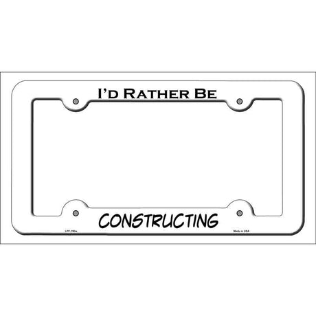 Constructing Novelty Metal License Plate Frame LPF-190 White