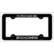 BeachCombing Novelty Metal License Plate Frame LPF-192 Black