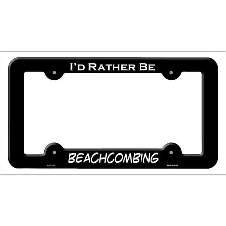 BeachCombing Novelty Metal License Plate Frame LPF-192 Black